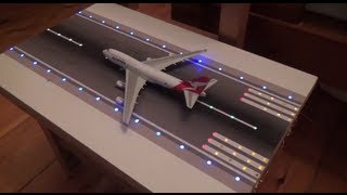 Model Airport Runway Lights Prototype  Phoenix and GeminiJets 1400 scale [upl. by Yrgoerg]