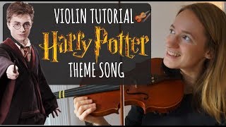 How to play Harry Potter Theme Song  Beginner Version  Film Music  Violin Tutorial [upl. by Itisahc]