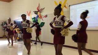 Carver Middle School cheer squad give special performance for author Cynthia Wills [upl. by Alimhaj]