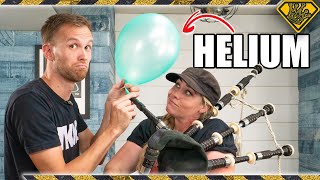 Playing a Bagpipe with Helium [upl. by Ydal]