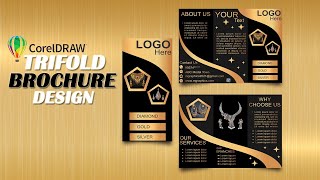 Tri Fold Brochure design in coreldraw  CorelDRAW Tutorial [upl. by Anyela]