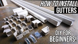 How To Install Gutters For Beginners Easy DIY Home Project [upl. by Trainer]