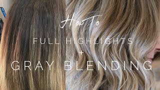 Full Highlights  Gray Blending  Hair Tutorial [upl. by Dinesh275]