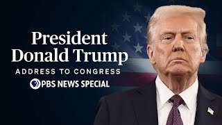 WATCH LIVE President Donald Trumps 2025 address to Congress  PBS News Special [upl. by Idnerb]