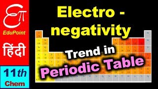 🔴 ELECTRONEGATIVITY  Trends in Periodic Table  Chemistry for Class 11 in HINDI [upl. by Korella]