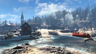 Fallout 4 Far Harbor  Longfellows Cabin Settlement Build No Mods [upl. by Radie]