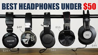 5 Best Headphones Under 50 On Amazon  Budget Headphones for Music Production amp Streaming 2022 [upl. by Dun560]