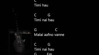 Timi nai hau  Sabin Rai  Official lyrics with guitar chords  Nepko Music  Valentine special [upl. by Atnes]