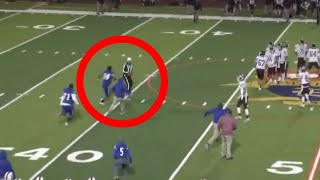 Player Attacks Ref in Texas High School Football Game  2020 [upl. by Lotz]