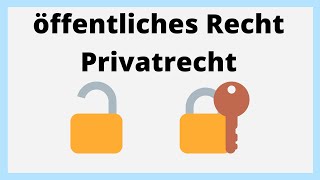 Unterschied Öffentliches Recht und Privatrecht  einfach erklärt [upl. by Scully]