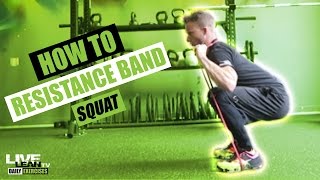 How To Resistance Band Squat [upl. by Gerlac]