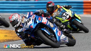 Incredible final laps and photo finish at 2021 Daytona 200  Motorsports on NBC [upl. by Jolee]