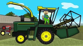 Little Farmer in Green Pants amp Corn Harvest  Farmers Fairy Tale for Kids [upl. by Ycat]