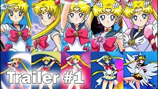 Sailor Moon  All Transformations and attacks 4K Remastered Trailer 1 [upl. by Salter]