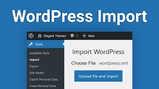 How to Use the WordPress Import Tool [upl. by Aoket]