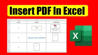 How to Insert PDF Files inside Excel [upl. by Eldredge]