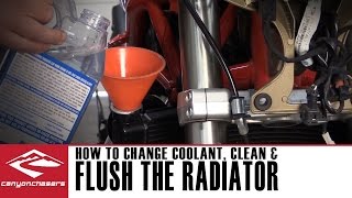 How to Flush the Radiator on your Motorcycle and Change the Coolant [upl. by Ema768]