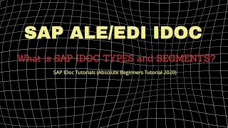 SAP EDI IDOC TYPES IDOC SEGMENTS Step by Step GuidePart 1 [upl. by Lowrie]