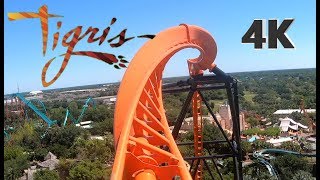 Tigris POV On Ride  Busch Gardens Tampa  Front amp Backwards [upl. by Ellednahs]