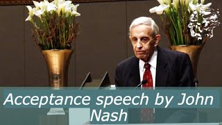 John Nash Acceptance Speech  The Abel Prize [upl. by Kerrin]