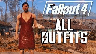 FALLOUT 4  ALL OUTFITS amp CLOTHING [upl. by Annohsak]