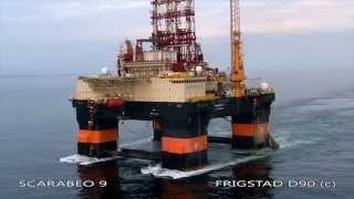 Scarabeo 9  Ultra Deepwater Drilling Rig  Frigstad D90 Design [upl. by Nyraa]