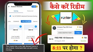 Rooter App Free Fire Max Diamonds Redeem Problem Solved  Rooter App Se Diamonds Kaise Le 2025 [upl. by Akcire]