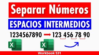 Separar Números con Espacios Intermedios en Excel [upl. by Asirral]