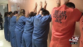 Students learn life of an inmate while touring Bexar County Jail [upl. by Cranford]