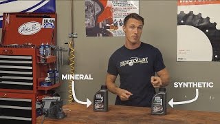 Synthetic Or Mineral Oil Whats Better For Your Motorcycle  MC Garage [upl. by Nogam]