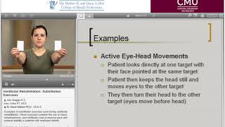 Substitution Exercises  Vestibular Rehabilitation  CMU [upl. by Nnairret415]