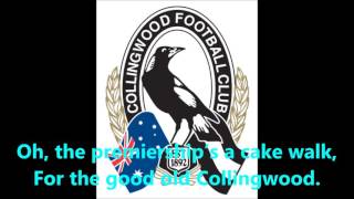 Collingwood Magpies theme song Lyrics AFL SingALong [upl. by Moonier]