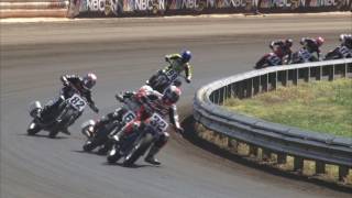 American Flat Track 2017 Springfield Mile I Highlights [upl. by Loutitia]