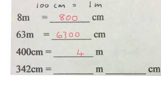 Herleidings tussen m en cm Graad 4 tot 6 wiskdou [upl. by Gautious]