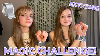 EXTREME Magic Challenge Part 3 DUCT TAPE String etc [upl. by Nosille403]