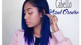 Tutorial Cabello Azul Oscuro ♡ DIY Dark Blue Hair [upl. by Odoric906]