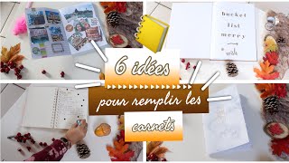 6 IDÉES pour remplir TES CARNETS  CAHIERS 📒 ⎜Merry [upl. by Altheta]