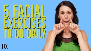 5 Facial Exercises To Do Daily [upl. by Halyhs]