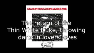 Station to Station  David Bowie  Lyrics [upl. by Novyat414]