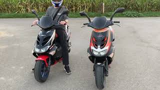 Aprilia SR 50 Ditech vs SR 50 [upl. by Northington]