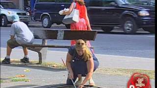 Blind Man Falls into Manhole Prank  Just For Laughs Gags [upl. by Ayihsa]