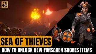 HOW TO UNLOCK NEW FORSAKEN SHORES COSMETICS  NEW SEA OF THIEVES ITEMS SeaofThieves News [upl. by Hadden]