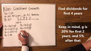 Stock Valuation Non constant Growth [upl. by Schulze]