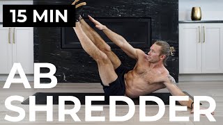 15 MIN AB SHREDDER  SHREDDED ABS WORKOUT [upl. by Neenaj491]