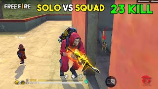 OMG 23 Kill Solo vs Squad OverPower Ajjubhai Gameplay  Garena Free Fire [upl. by Hanny]