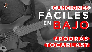 Las 7 Canciones MÁS FÁCILES EN EL BAJO  Ideal para Principiantes [upl. by Anirav]