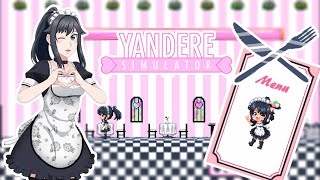 Im working at Maid Cafe Easy Normal amp Hard  Yandere Simulator [upl. by Erlandson121]