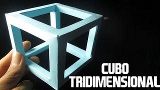 Como Hacer un Cubo de Papel Tridimensional│PROYECTOS ESCOLARES [upl. by Gurtner479]