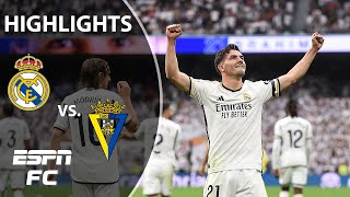 Real Madrid vs Cádiz  LALIGA Highlights  ESPN FC [upl. by Armitage]