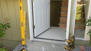 Jeld Wen Front Door Installation  Really crappy products and craftsmanship PART 1 [upl. by Anivahs368]